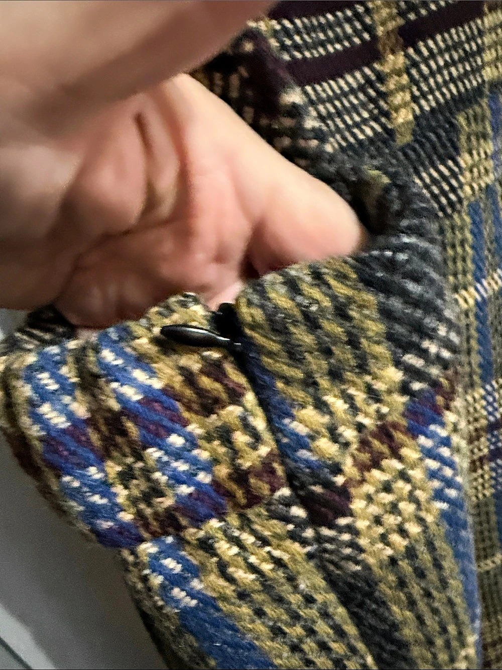 CIDER Tweed Plaid Button Up Wide Leg Jumpsuit Black & Yellow XL - Picture 4 of 8